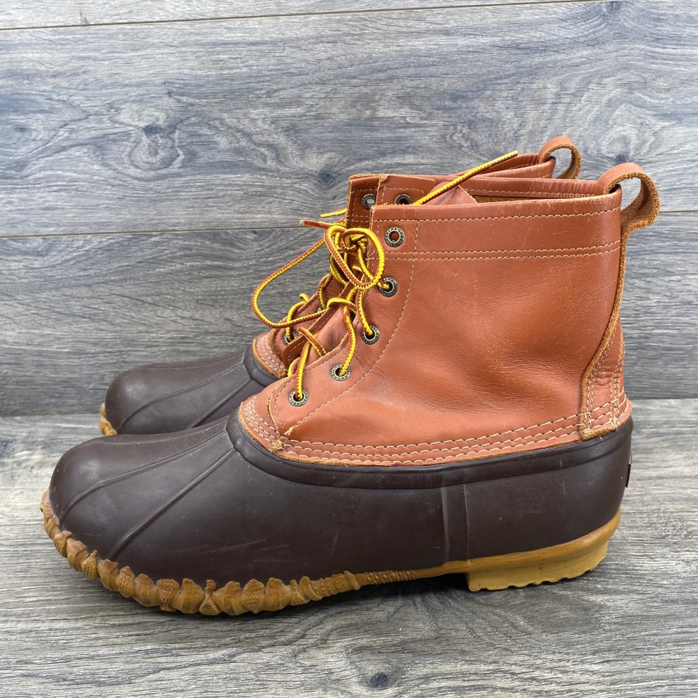 Cabelas Duck Boots Mens 13 Brown Leather Thinsulate Ultra Insulated 82-1584